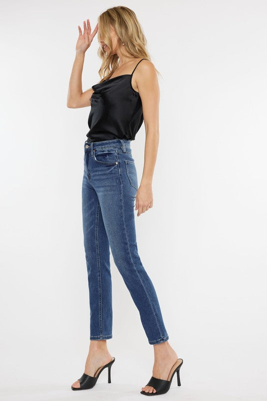 High Rise Slim Straight Jean