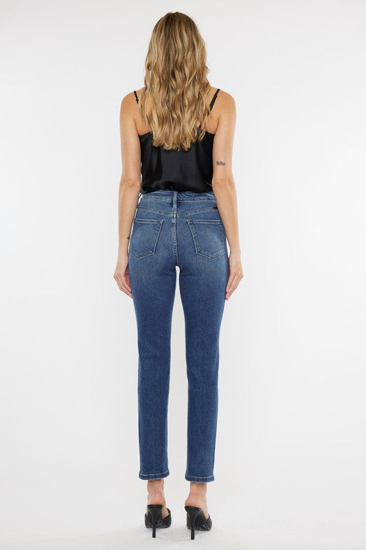 High Rise Slim Straight Jean