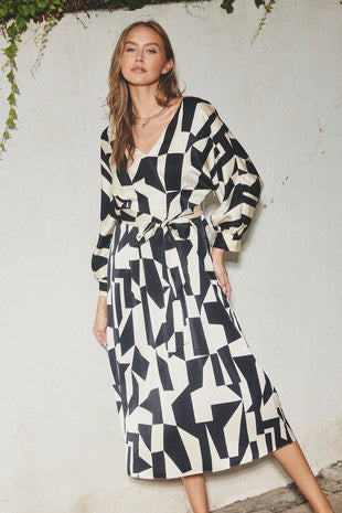 Geometric Print Dress