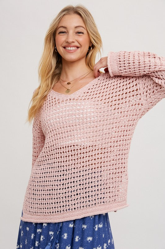 Open Knit Pullover