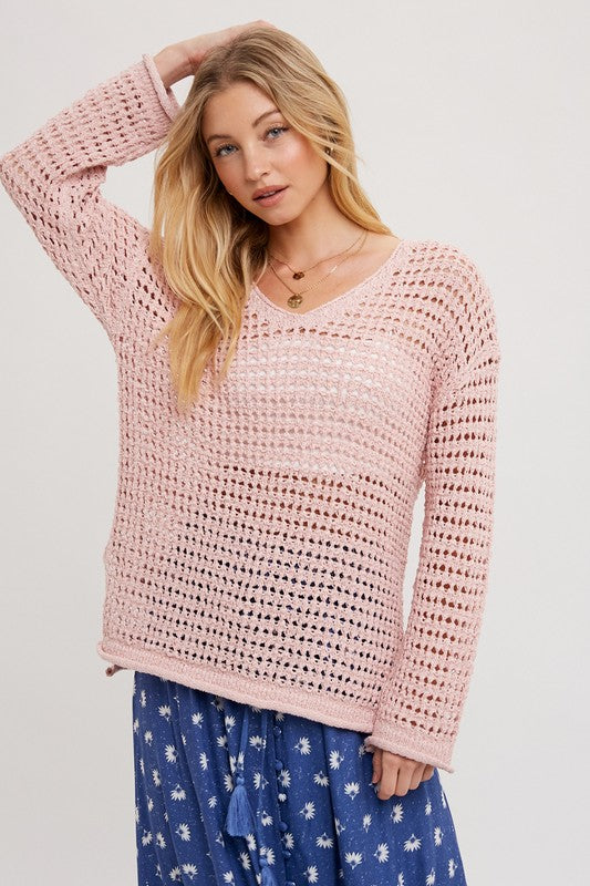 Open Knit Pullover