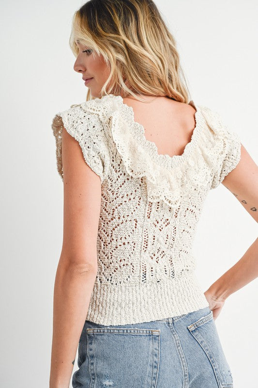 Eyelet Sweater Top