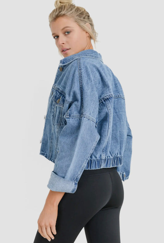 Raw & Ribbed Crop Jacket