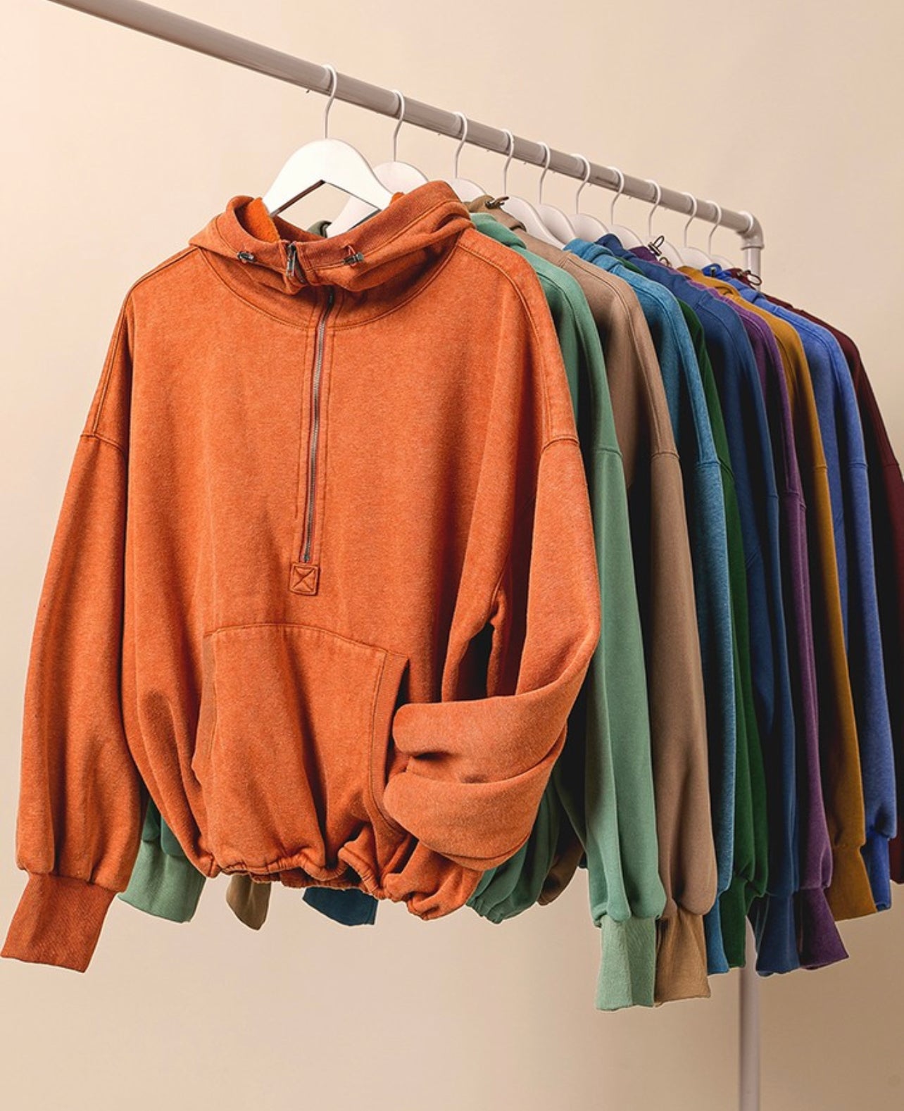 Half zip hoodie discount vintage